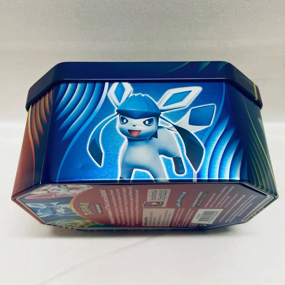 Pokémon TCG Tin 2018 Leafeon Glaceon Enpty Collector Card Case Only No Cards EUC
